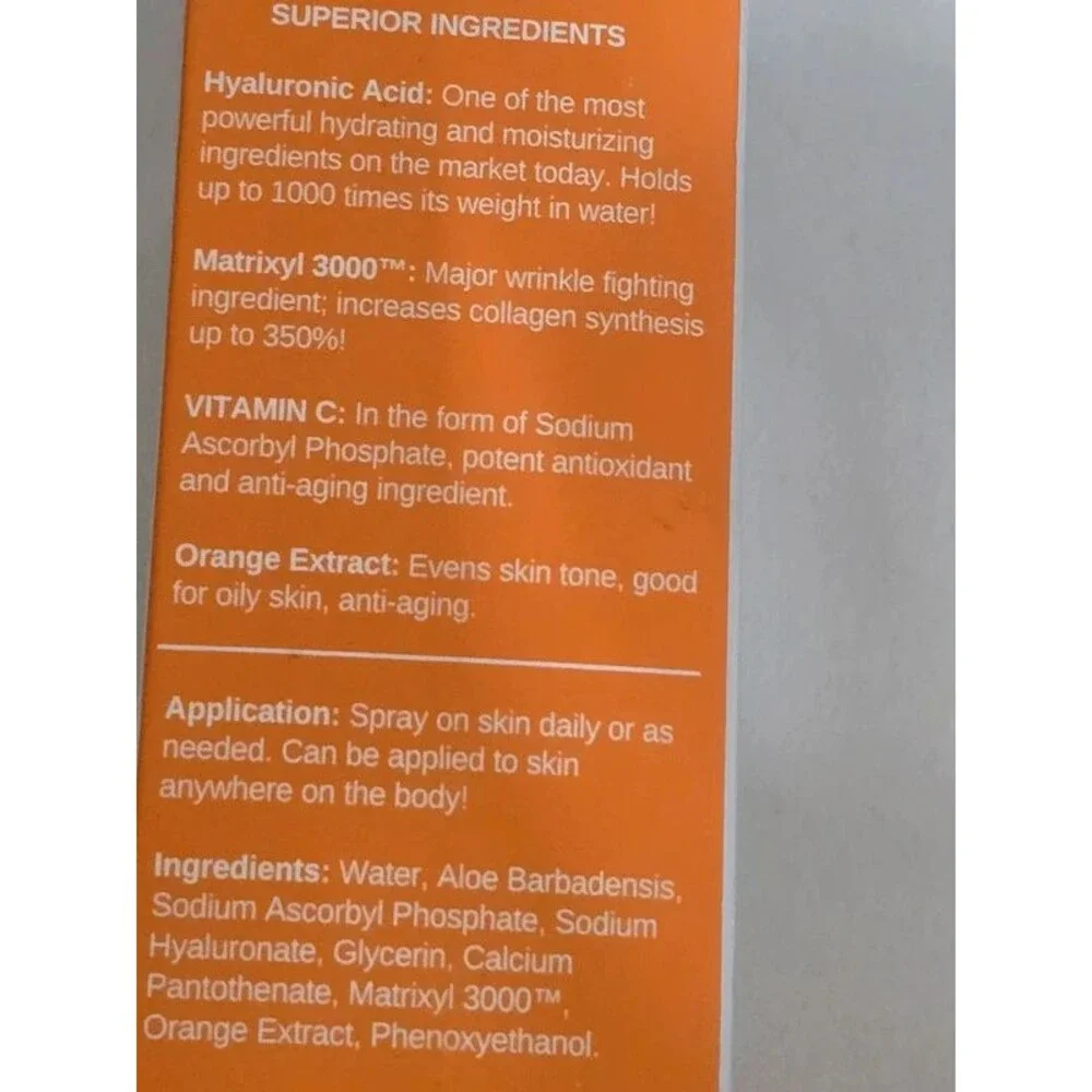 Timeless Skin Care Orange HA + C Spray 4 oz
